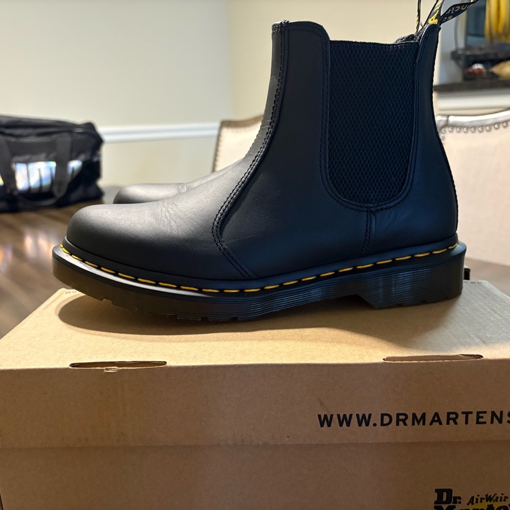 Dr. Martens Black Nappa Boots - Picture 6 of 8